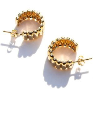 Belinda Jewelz Bubble Ridge Chunky Open Huggie Hoops - Metallic
