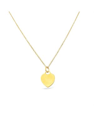 Lutiro Single Heart Necklace - Metallic