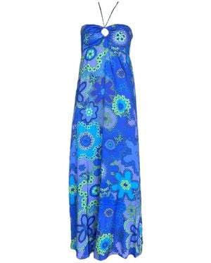 Introvertie VIENNA Forgot About You Bandeau Maxi Dress - Blue