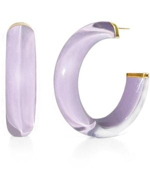Gold & Honey Small Illusion Hoops - Multicolour