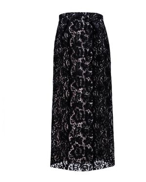 L2R THE LABEL Lace Amal Draped Skirt - Black