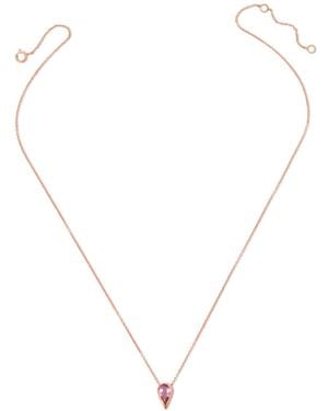 Heather Hawkins Jewelry Tourmaline Lotus Fine Pendant Necklace - Metallic