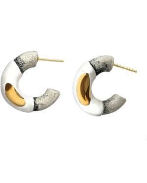 Sculp Urban Om Stud Earrings - Metallic