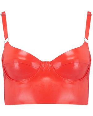 Elissa Poppy Latex Full Cup Bra - Red