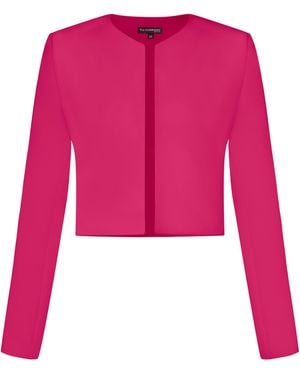Tia Dorraine Perfectly Romantic Cropped Blazer – Hot - Pink