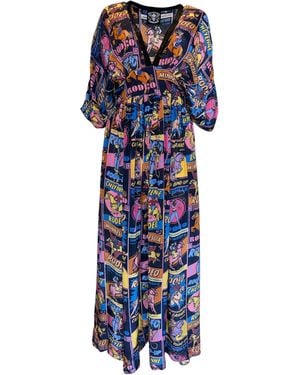 Any Old Iron Rodeo Kaftan Dress - Blue