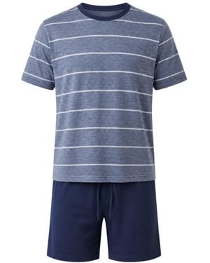 Zd - Zero Defects Short Modal Pyjamas Eos - Blue