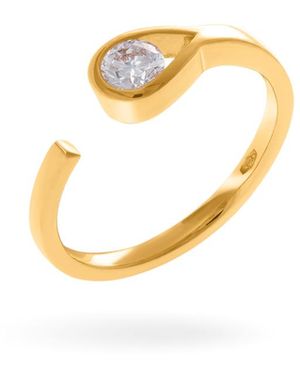 Lucy Quartermaine Solid Opulence Ring With Graded Diamonds - Metallic