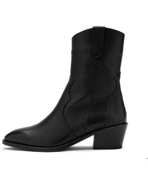 Ilvi Gracias Floater Leather Heeled Boot - Black