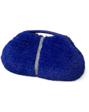 Springmoonatelier Royal Handmade Plush Clutch Bag – Limited Edition Winter Luxury - Blue