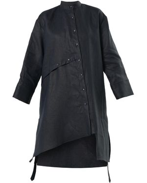 Metamorph Long Linen Shirt - Black