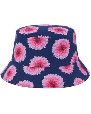 Favorite Flowers Dahlia Bucket Hat - Blue