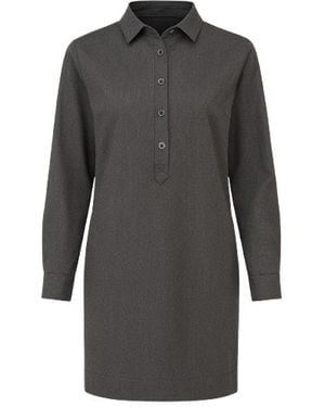 Conquista Dark Tencel Shirt Dress By - Gray