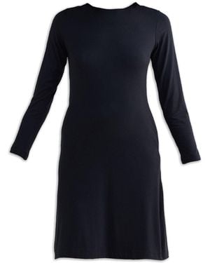 REISTOR Long Sleeves Fitted Short Dress - Black