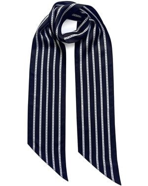 INGMARSON Star Striped Silk Neck Scarf - Blue