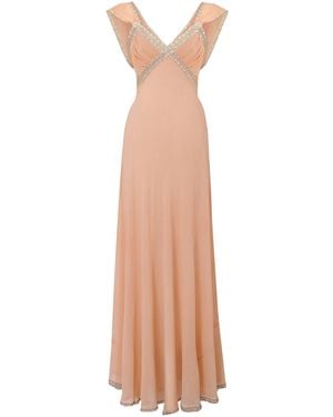 Sanctumum Moonshine Dress With Lace Detail - Brown