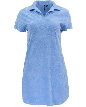 lords of harlech Josephine Terry Toweling Dress - Blue