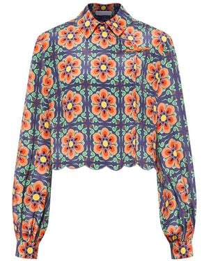 Emma Wallace Chen Blouse - Blue