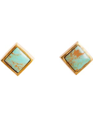 Christina Greene Lavalliere Stud Earrings - Blue