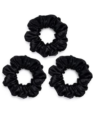 Silk Works Large Scrunchies - Black