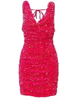 Ofuure Jess Sequin Mini Dress - Red