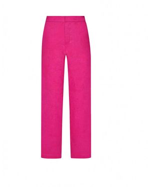 Avenue 8 Linen Straight Pants - Pink
