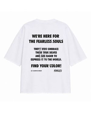 mysimplicated Oversized T-Shirt With Kindness Tag Design W - White