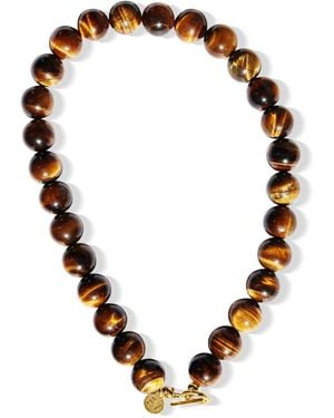 FV Jewellery Tiger's Eye Polished Necklace - Brown