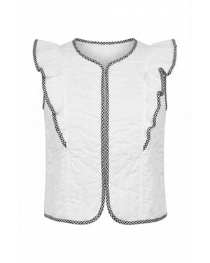 Nooki Design Aster Padded Frill Gilet - Grey