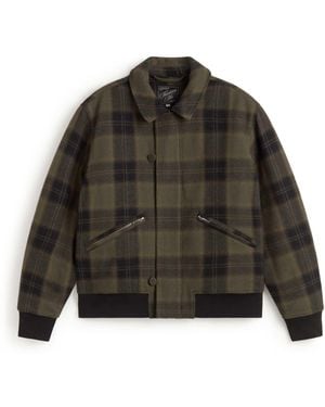 Thinking Mu Amir Chequered Wool Jacket - Green
