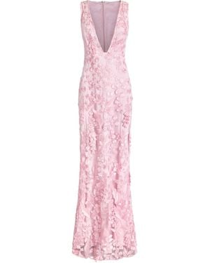 OW Collection Clea Floral Maxi Dress - Pink