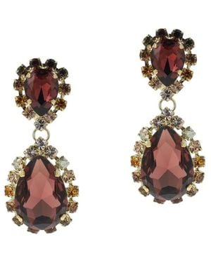 Otazu Amethyst Sunset Earrings - Brown