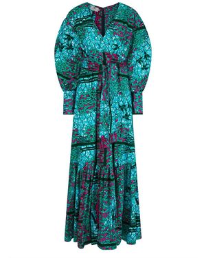 Ohema Ohene Victoria Split Leg Maxi Dress - Blue