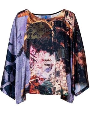 ARTISTA Geisha Printed Blouse - Blue