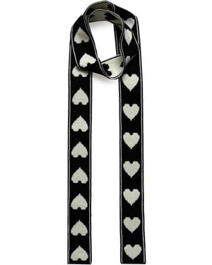 INGMARSON Heart Wool & Cashmere Thin Scarf - Black