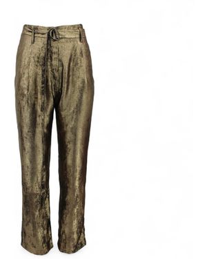 Monzlapur New York Burnt High-Waisted Pant - Green