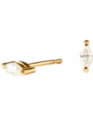 Lee Renee Moissanite Marquise Earrings - Metallic