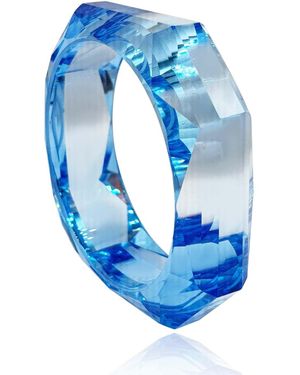 Michael Nash Jewelry Faceted Acrylic Bangle - Blue