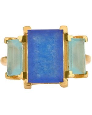 GEM BAZAAR Moon River Ring - Blue