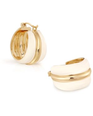 Retro Chic Ostuni Hoops Earrings - Metallic