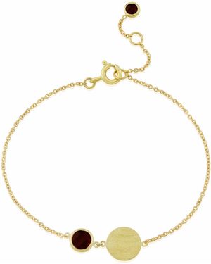 Auree Bali 9Ct November Birthstone Bracelet Smokey Quartz - Metallic
