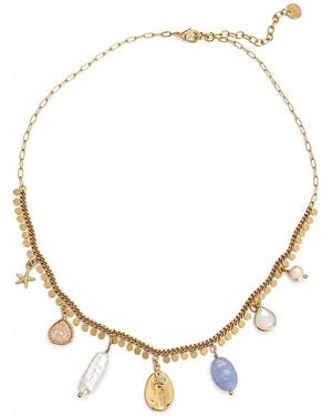 Rare Matters Jewelry Coastal Treasure Multi Charm Necklace - Metallic