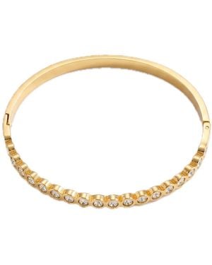 Elk & Bloom Chunky Solitaire Tennis 14K Bangle - Metallic