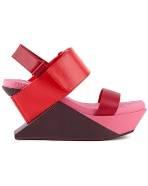 United Nude Delta Wedge Sandal - Red