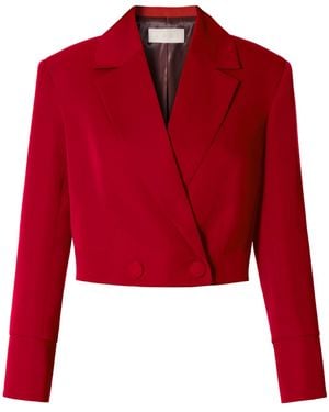 AGGI by HALEWSKI Heidi Ribbon Short Blazer - Red