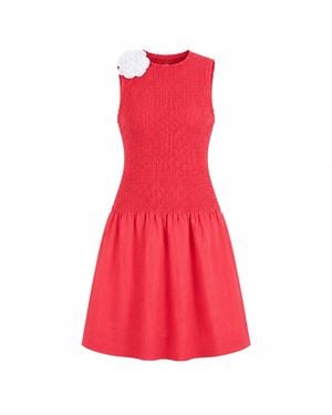 MARICEL Alma Linen Mini Dress - Red