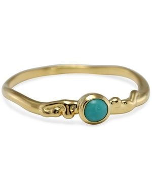 Isla Silver Dainty American Ring - Metallic