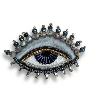 VETKA Eye Talisman Brooch- Nebula's Secrets - Metallic