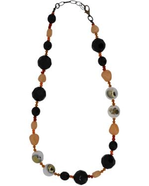 Vickisarge Pumpkin Parade Asymmetrical Necklace - Black