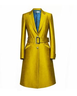 Richa Sharma Luxury Long Coat - Green